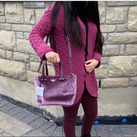 kate spade Handbags - Brand new velvet Kate Spade Crossbody Bag